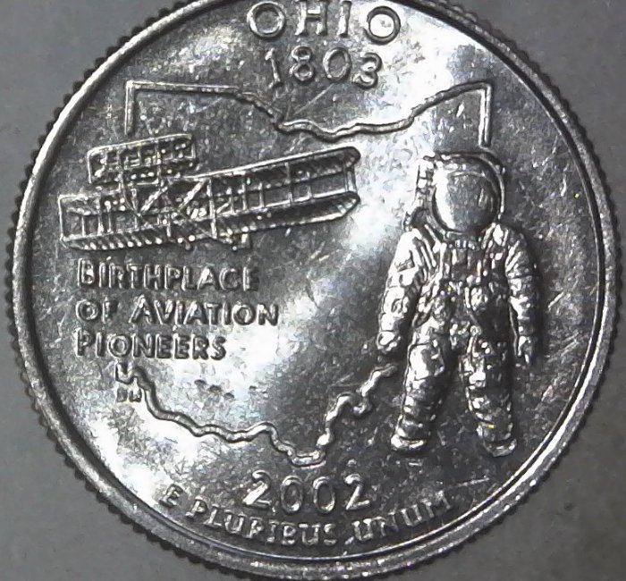 2002-P-Ohio-State-Washington-Quarter-Struck-Through-Grease-And-Die-Cracks-Bought-Off-Ebay